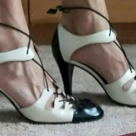 Rare One of a Kind Circa 80's Vintage Authentic CHANEL Lace Ups - Picture 2 of 11